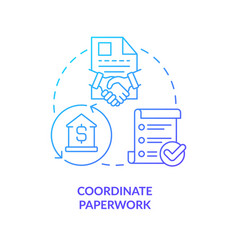 Coordinate Paperwork Blue Gradient Concept Icon