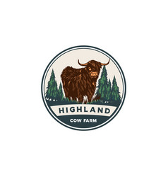 Highland Goat Emblem Logo