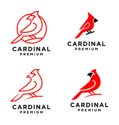 Cardinal Bird Modern Simple Logo Design