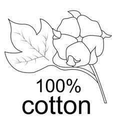 Cotton Plant Logo Hand Drawn Wedding Grass