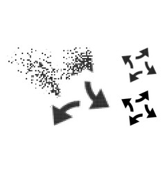 Disappearing And Halftone Dot Centrifugal Arrows