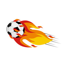 Flying Soccer Ball On Fire