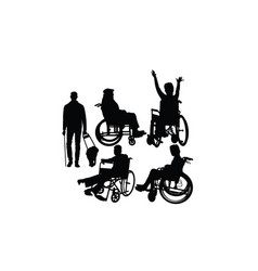 Handicapped And Wheelchair Silhouettes