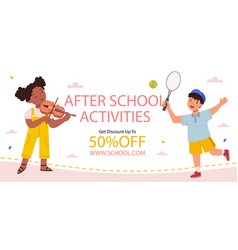 Hand Drawn After School Activities Sale Banner