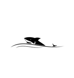 Minimalist Shark Art Logo