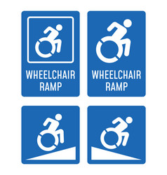 Wheelchair Ramp Sign Platform For Disability