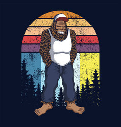 Bigfoot Angry Retro