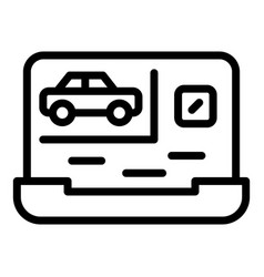 Buying Car Icon Outline Style