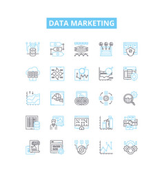 Data Marketing Line Icons Set