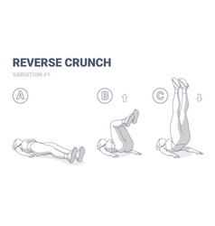 Reverse Crunch Female Workout Exercise Guide