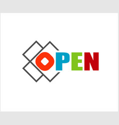 Creative Open Box Cube Logo Symbol Design