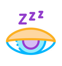 Half Closed Asleep Eye Icon Outline