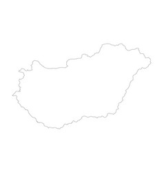 Hungary Country Map Outline