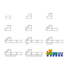 Worksheet Easy Guide To Drawing Cartoon Train