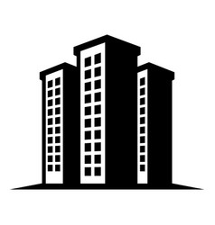 Apartment Building Icon On White Background