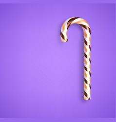 Candy Cane On Purple Background