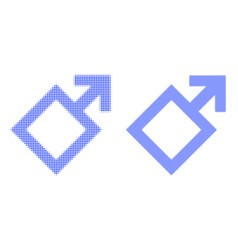 Dotted Halftone Male Symbol Icon