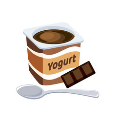 Chocolate Yogurt Plastic Cup Icon