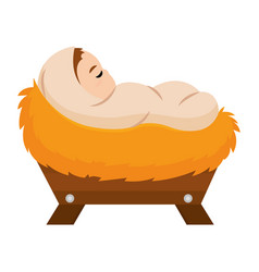 Isolated Cute Baby Jesus Christ Character