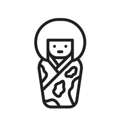 Japanese Doll Icon Image Suitable For