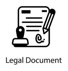 Legal document Royalty Free Vector Image - VectorStock