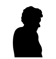 Silhouette Of An Elderly Woman