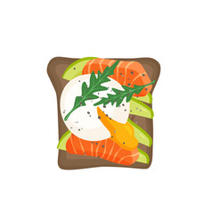 Avocado Toast With Poached Egg And Salmon