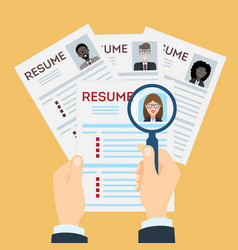 Resume With Magnifier