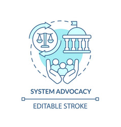 System Advocacy Turquoise Concept Icon