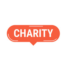 Charity And Generosity Red Callout Banner With