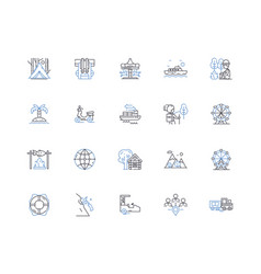 Migration Line Icons Collection Relocation