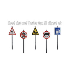 Road Sign And Traffic Sign Clipart Element