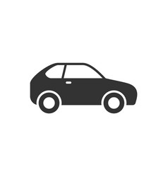 Compact Hatchback Car Glyph Icon