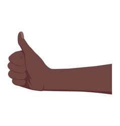 Dark Skin Hand Gesturing Thumbs Up