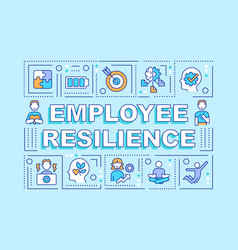 Employee Resilience Word Concepts Blue Banner