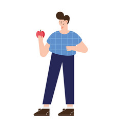 Man With Apple Fruit