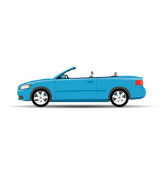 Passenger Car Is Blue Cabriolet