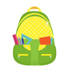 Bright Green Backpack With School Supplies Like