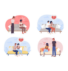 Fighting Couple 2d Isolated Set