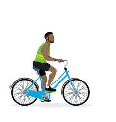 Happy African American Male Bicyclist