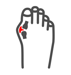 Pain In Big Toe Joint Line Icon Body Concept