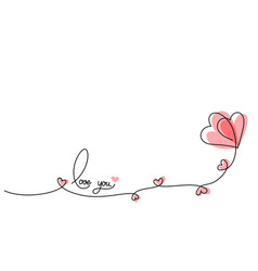 Valentines Day Card Decoration Wavy Line