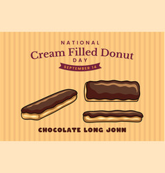 Chocolate Long John With 3 Different Looks