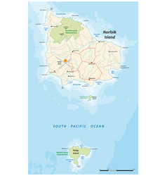 Norfolk Island Map Australia