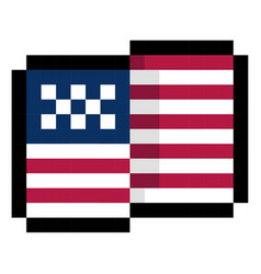 United States Flag Pixel Art Tiny Icon Waving