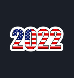 Word 2022 American Flag Colors Election Vote