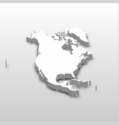 3d Map Of North America Continent