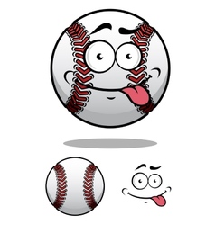 Cartoon Baseball Ball With A Cheeky Grin