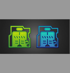 Green And Blue Futuristic Sliding Doors Icon