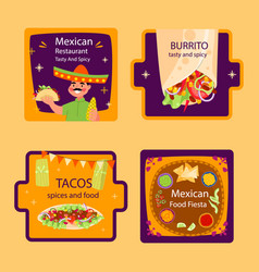 Hand Drawn Mexican Restaurant Labels